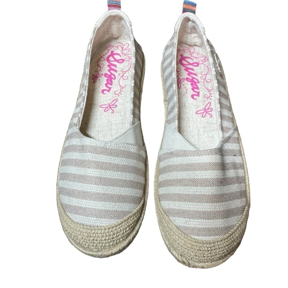 Sugar Evermore Slip On Striped Espadrille Flats Size 8